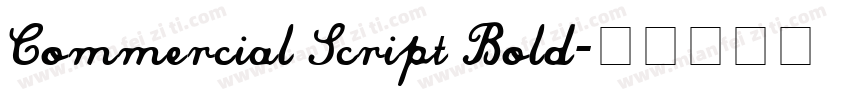 Commercial Script Bold字体转换